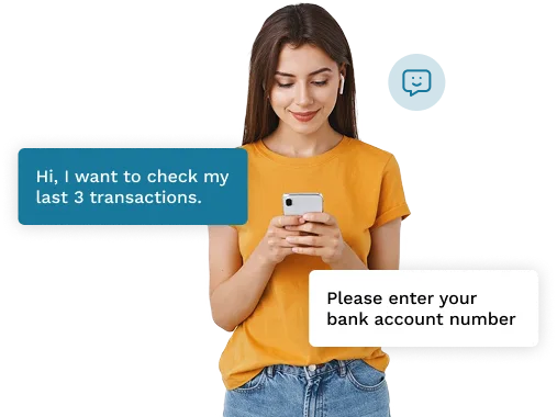 Banking conversational AI chatbot interface