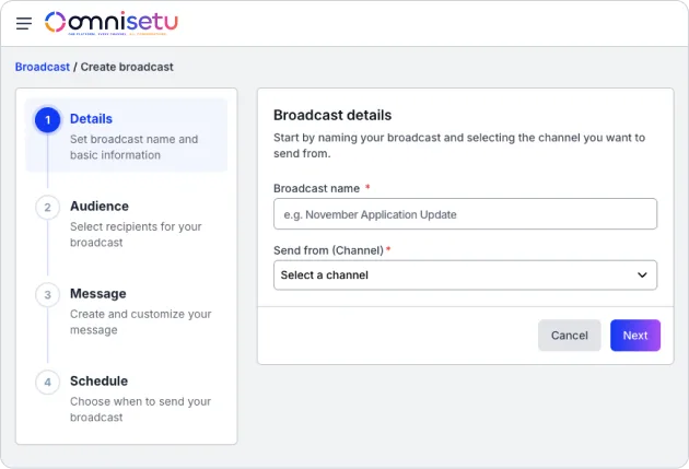 Personalized campaign builder interface